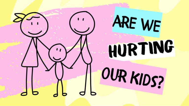 stick person mom and ad with child