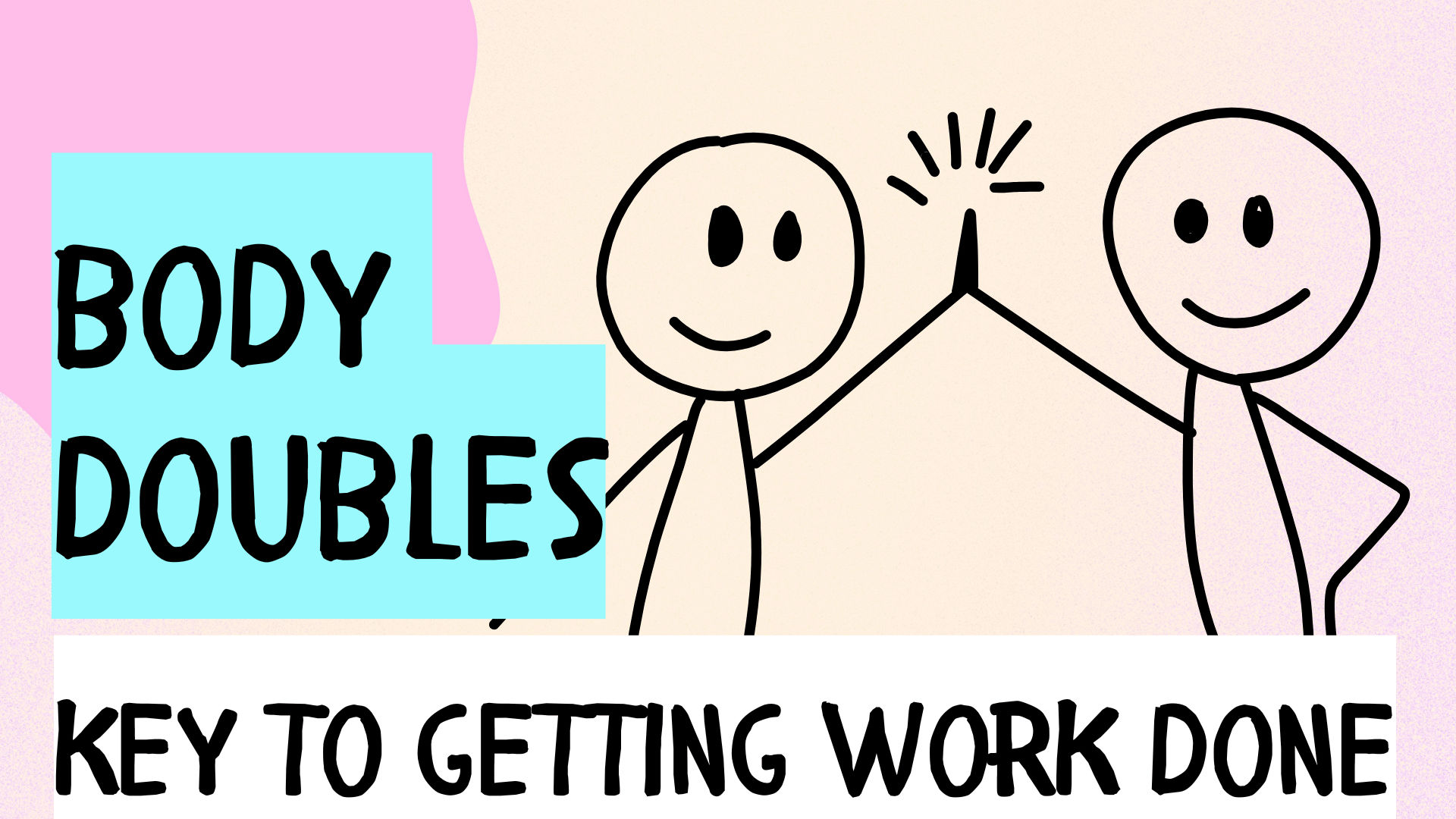 two stick figures giving a high 5