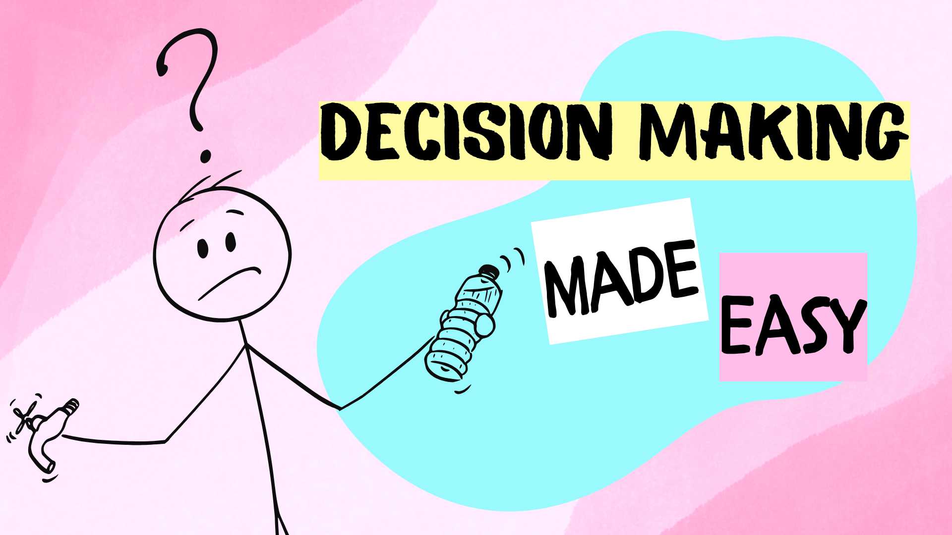 stick person trying to make a decison