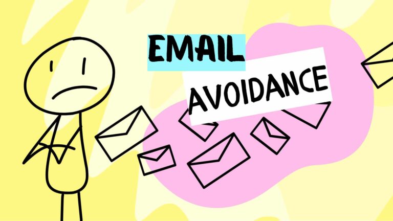 stick person avoiding answering email