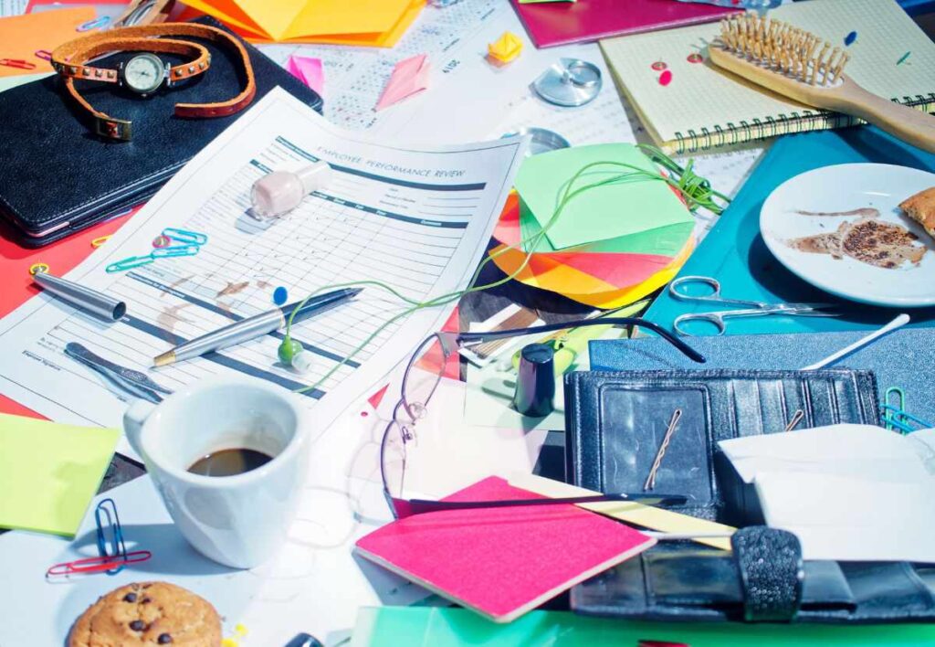 messy desk