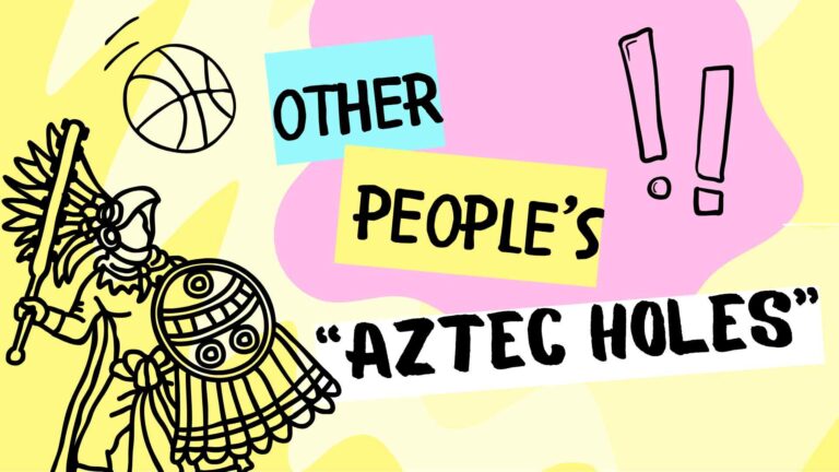 Mayan Aztec warrior with basketball