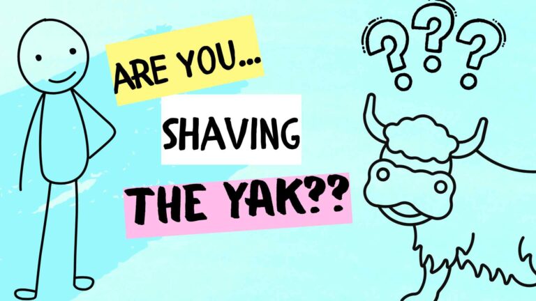 stick person with yak